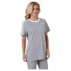 3 Stripes Essential Boyfriend Tee Medium Grey Heather