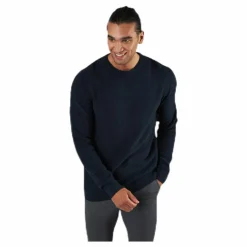 Aaron Knit Crew Neck Blue