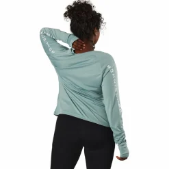 Active Logo Long Sleeve Silver Blue