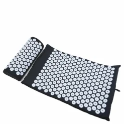 Acupressure Mat W/ Pillow Black