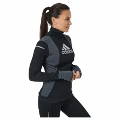 Adidas Blocked Longsleeve Tee Women Black / Grey Six