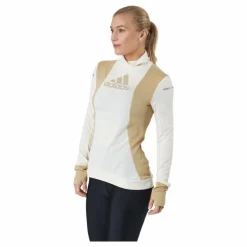 Adidas Blocked Longsleeve Tee Women Wonder White / Beige Tone