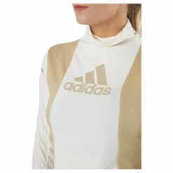 Adidas Blocked Longsleeve Tee Women Wonder White / Beige Tone