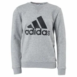Adidas Boys Essentials Big Logo Sweatshirt Medium Grey Heather / Black