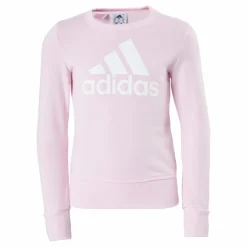Adidas Girls Essentials Big Logo Sweatshirt Clear Pink / White