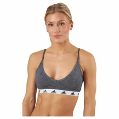 adidas Purebare Light-Support Bra Dark Grey Heather