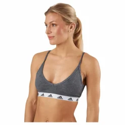 adidas Purebare Light-Support Bra Dark Grey Heather