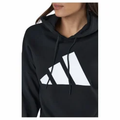 Adidas Sportswear Three Bar Hoodie Black