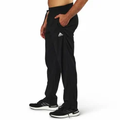 AEROREADY Essentials Stanford Open Hem Embroidered Small Logo Tracksuit Bottoms Black