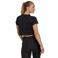 AEROREADY Train Essentials 3 Bar Logo Crop T-Shirt Black