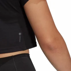 AEROREADY Train Essentials 3 Bar Logo Crop T-Shirt Black