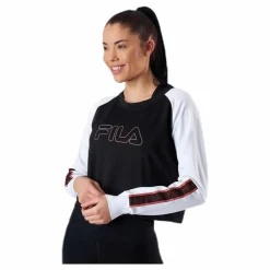 Ahuva Cropped Longsleeve Shirt Pink/Black