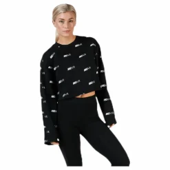 Air AOP Fleece Crew White/Black