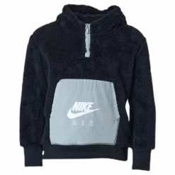 Air Sherpa Half Zip Hoodie Junior Black/Grey