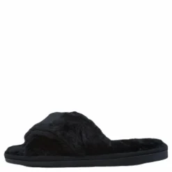 Alie Fluffy Slippers Black