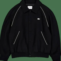 Badge Accent Wool Varsity Jack Black