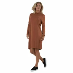 Bamala T-Neck Ls Dress Beige
