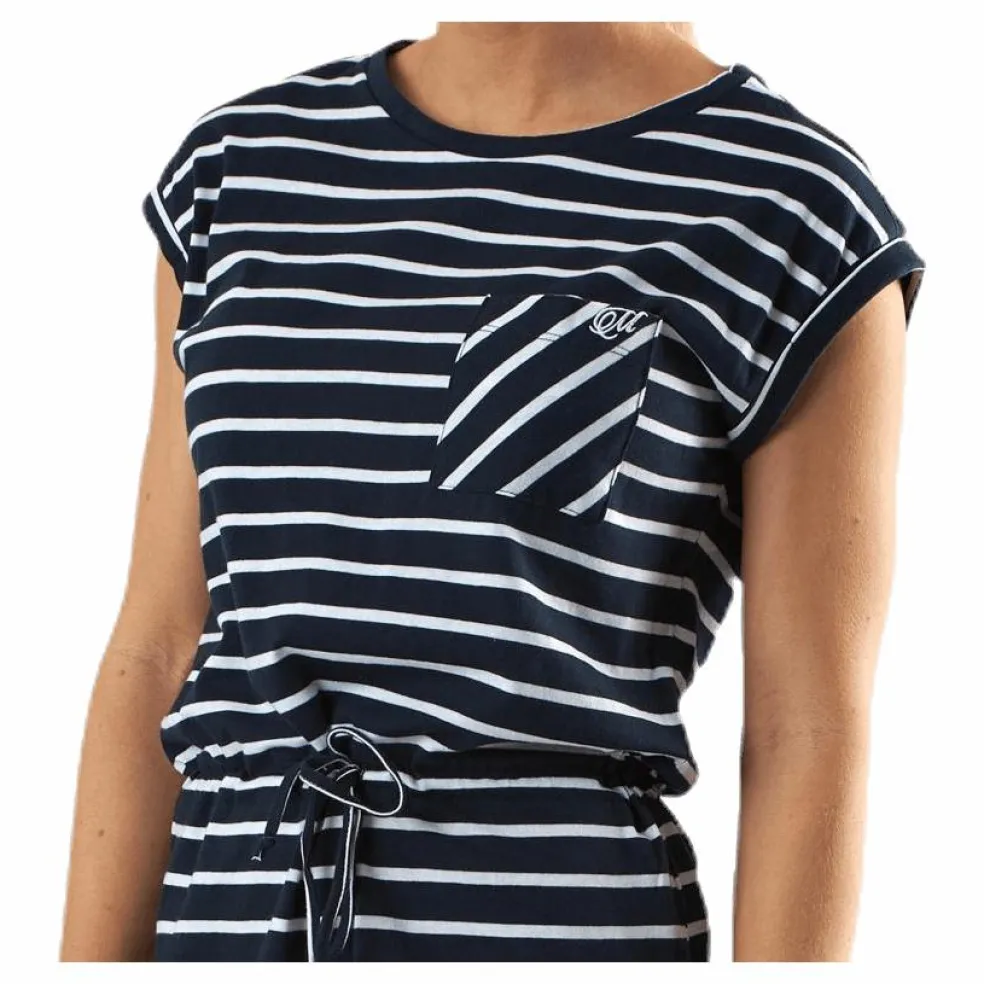 Bellevue Dress Blue/White