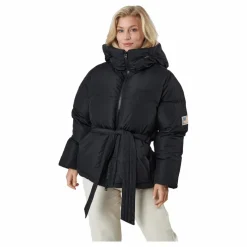 Beltet Short Padded Hood Jacke Black