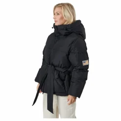 Beltet Short Padded Hood Jacke Black