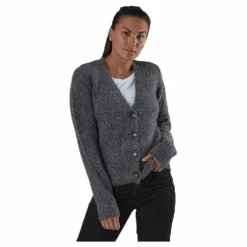 Bibi Ls  Knit Cardigan Grey