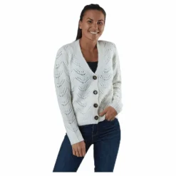 Bibi Ls  Knit Cardigan White