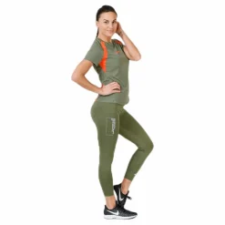 Black Feather Tee Green