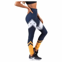 Block Legging Stars Full Length Blue