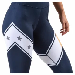 Block Legging Stars Full Length Blue