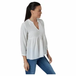 Bloom 3/4 Top Wvn White