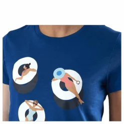 Bone Life Reg S/S Swim Top Blue