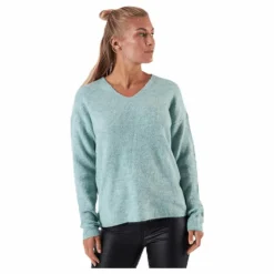 Camilla V-Neck L/S Pullover Knt Beige