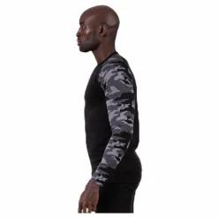 Camo Merino Wool Crew Black