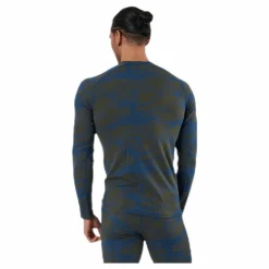 Camo Merino Wool Crew Blue/Green