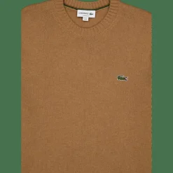 Carded Wool Crew Neck Sweater White Tuy