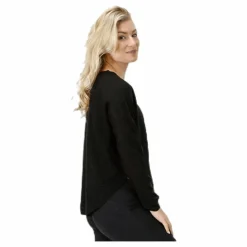 Caviar L/S Pullover Knt Black