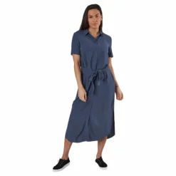 Cecilie Ss Long Dress Blue