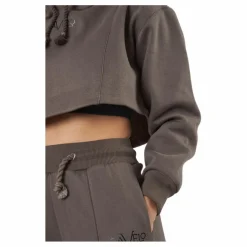 Chill Lounge Cropped Hoodie Taupe