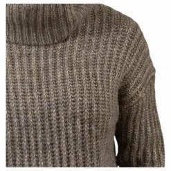 Chunky L/S Rollneck Pullover Beige