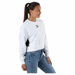 Classics Cropped Crew White