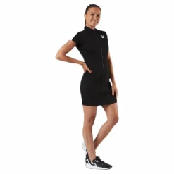 Classics Ribbed Tight Ss Dress Black