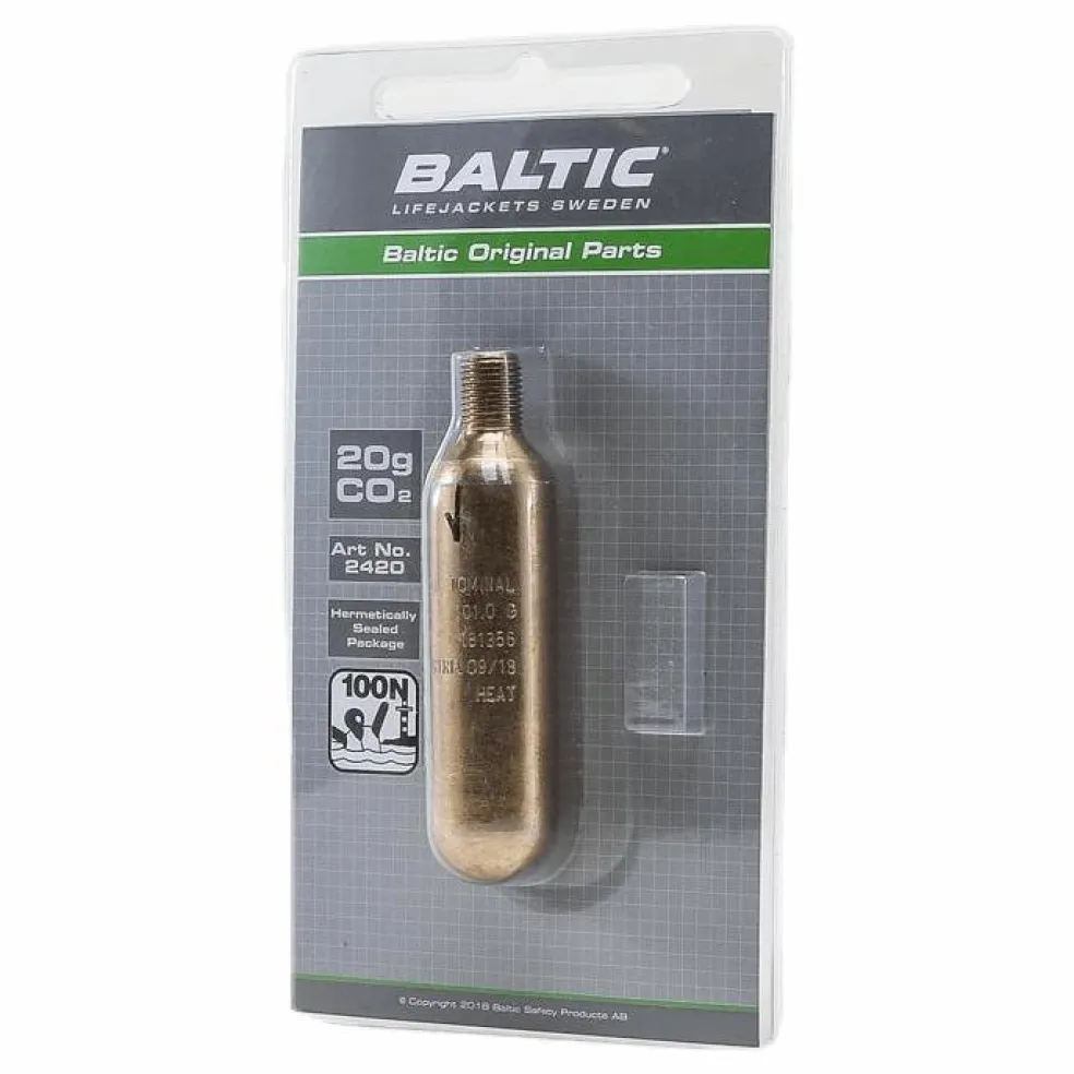 CO2-patron 20g m. säkerhetsstift Black