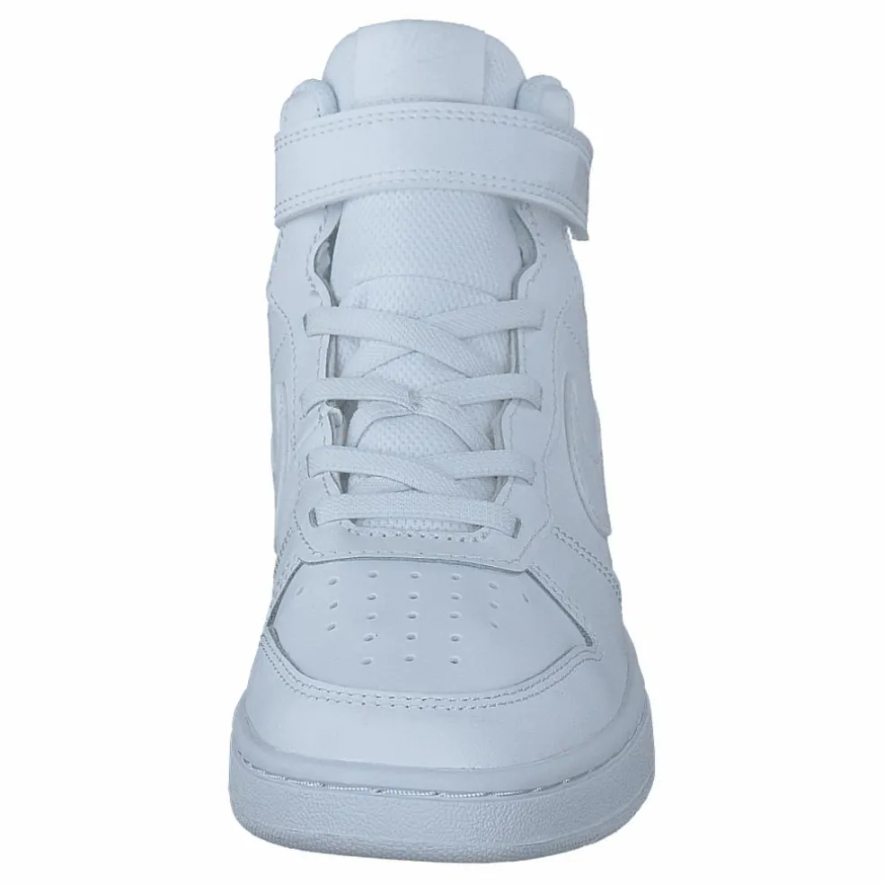 Court Borough Mid 2 Little Kids' Shoes WHITE/WHITE-WHITE