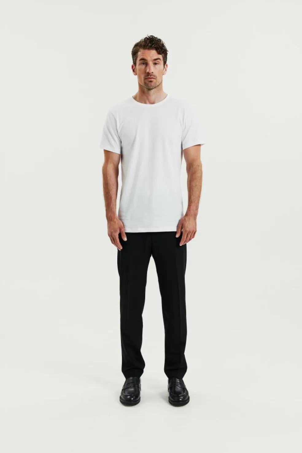 Crew-neck Lightweight Cotton 2-pack White