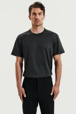 Crew-neck Pima Charcoal