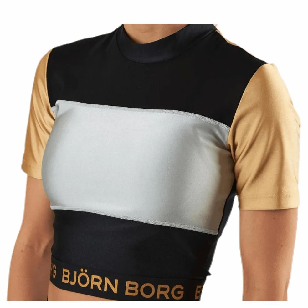 Cylie Cropped Tee Black/Gold