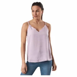 Debbie Singlet Wvn Pink