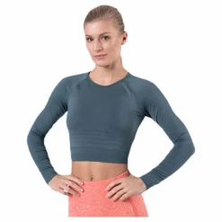 Define Seamless L/S Crop Top Green