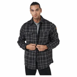 Dewey M Checked Fleece Shirt Black