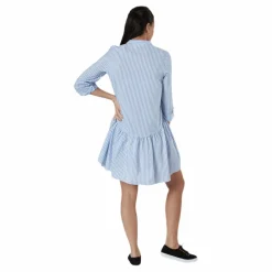 Ditte Life  Stripe 3/4 Dress W White